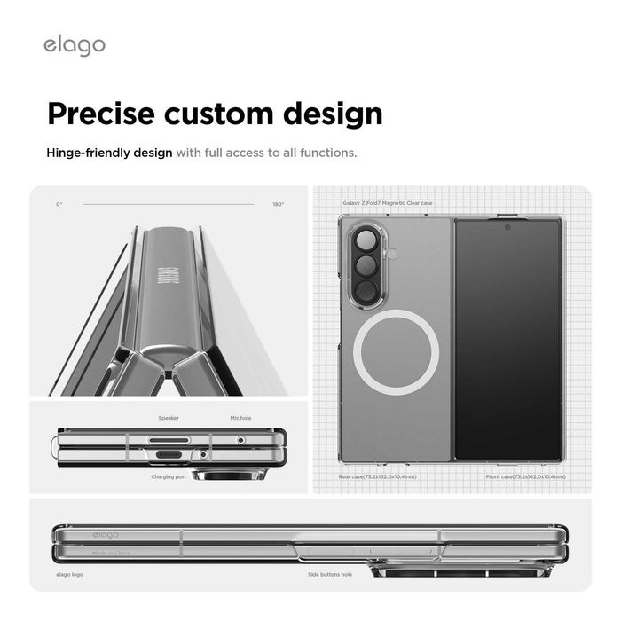 Husa Samsung Galaxy Z Fold 7 Hard Case MagSafe NOUĂ Transparent