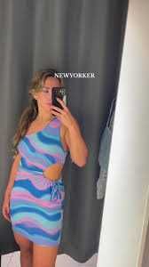 дамска рокля лятна за плаж лилаво синя с гола част от страни