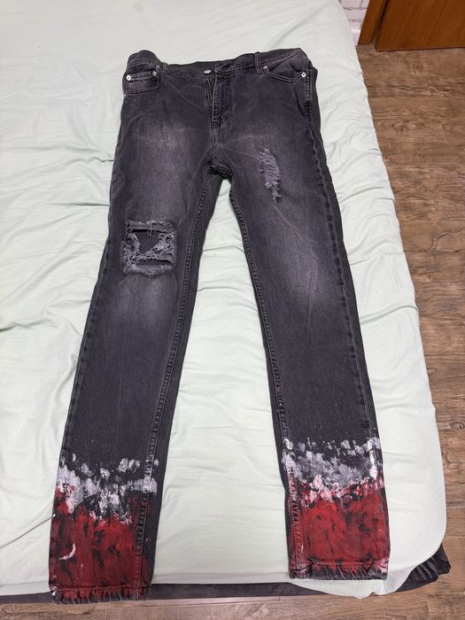 Blugi Custom red-white