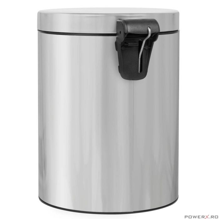 Cos de gunoi cu pedala, capacitate 5 litri, argintiu, PowerX