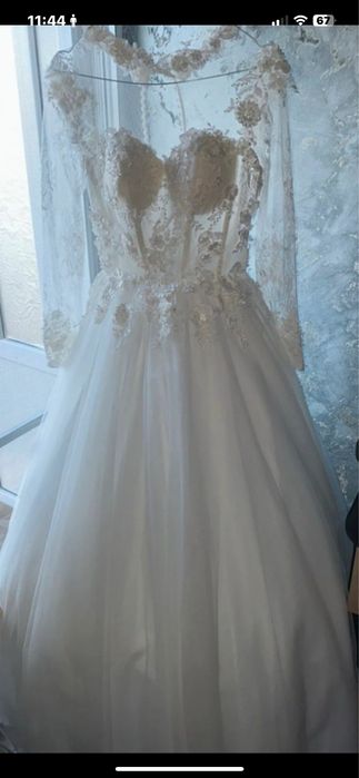 Rochie de Mireasa eleganta cu dantela,marimea 36-38