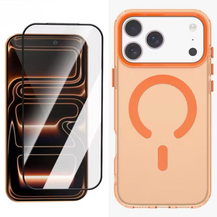 IPHONE 17 AIR PRO MAX - Husa Bumper Magsafe  + Folie Sticla Curbata