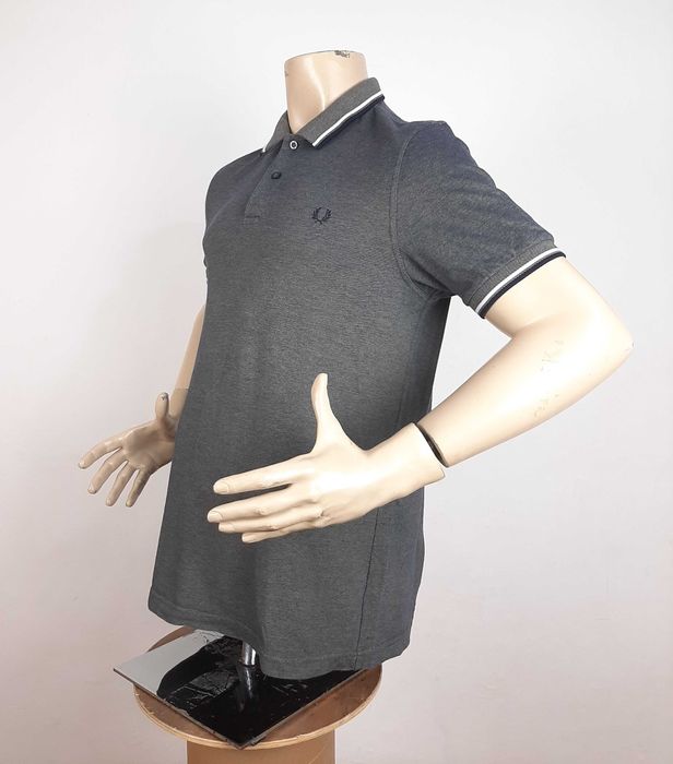 Fred Perry Twin Tipped - Оригинална мъжка тениска с яка размер L