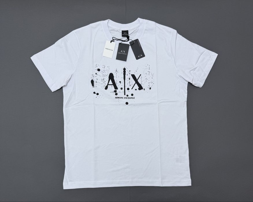 Tricou Armani Exchange alb – logo A|X– nou cu etichetă