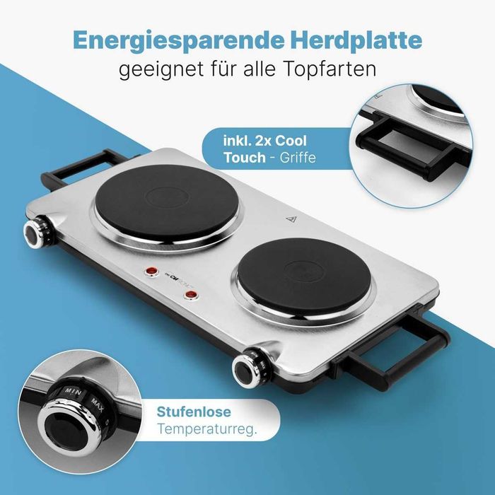 Двоен котлон Clatronic DKP 3668 Неръждаема стомана 2500W