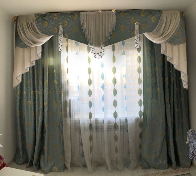Тюли комплекте со шторами