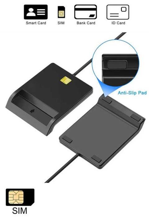 Портативный интеллектуальный кард-ридер USB 2.0 DNIE ATM CAC IC ID