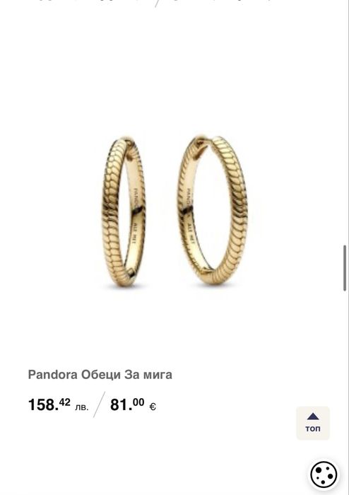 Обеци пандора за мига