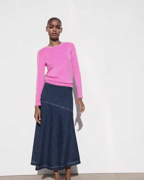 Zara памучна блуза