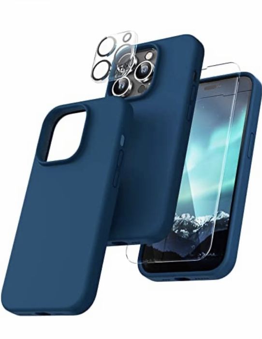 Iphone 14/15/16/PRO/MAX/PLUS Husa Ingen Case Alcantara + Folie Sticla