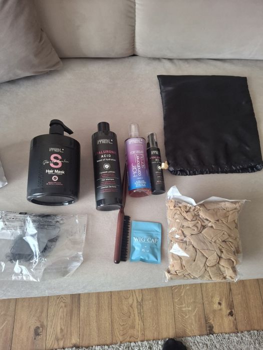 Perucă din păr natural + produse de ingrijire