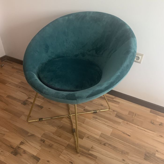 Фотьоил плюш цвят петрол