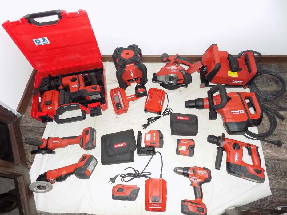 Scule Hilti , Flex  22V   AG 4S-A22  / AG 125-A22  ,  laser  PR 400-22 Nuron