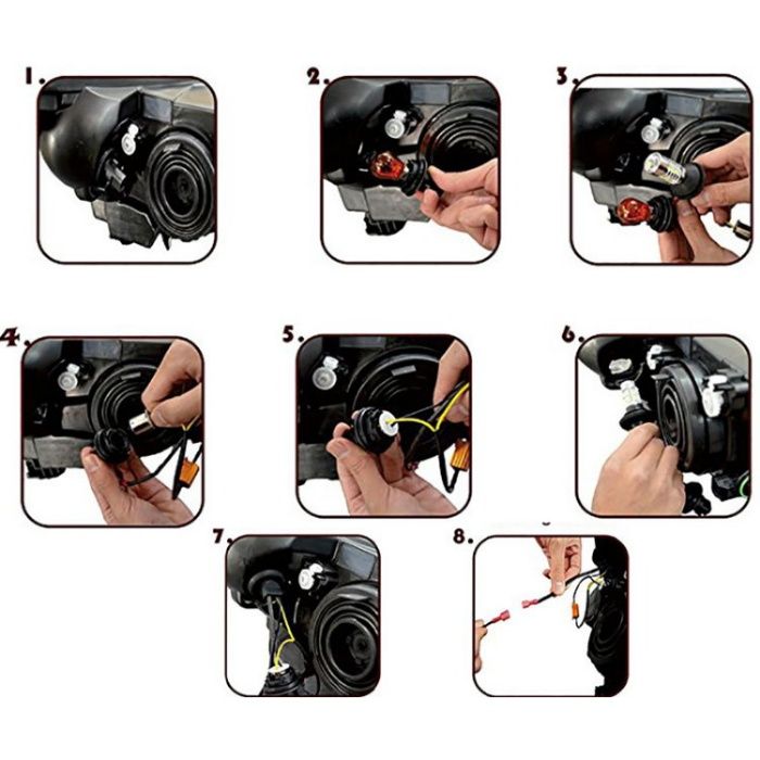 Диодни крушки/дневни светлини с мигач -1627