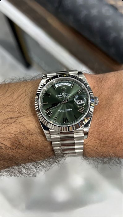 Rolex Day-Date Olive White Gold 40mm