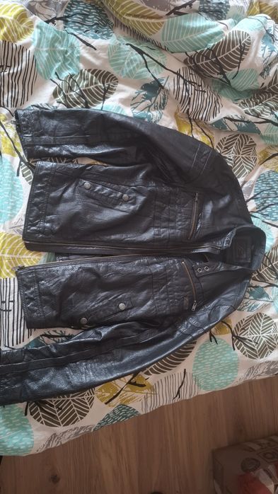 Яке от естествена агнешка кожа