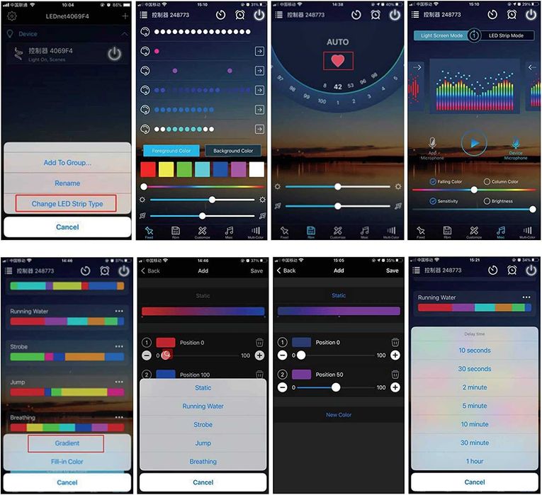 10 x WiFi Bluetooth Dreamcolor LED вградени подови лампи, многоцветен