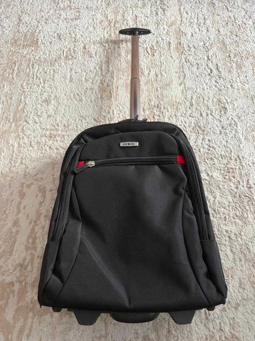 Rucsac LAMONZA negru cu roti si maner