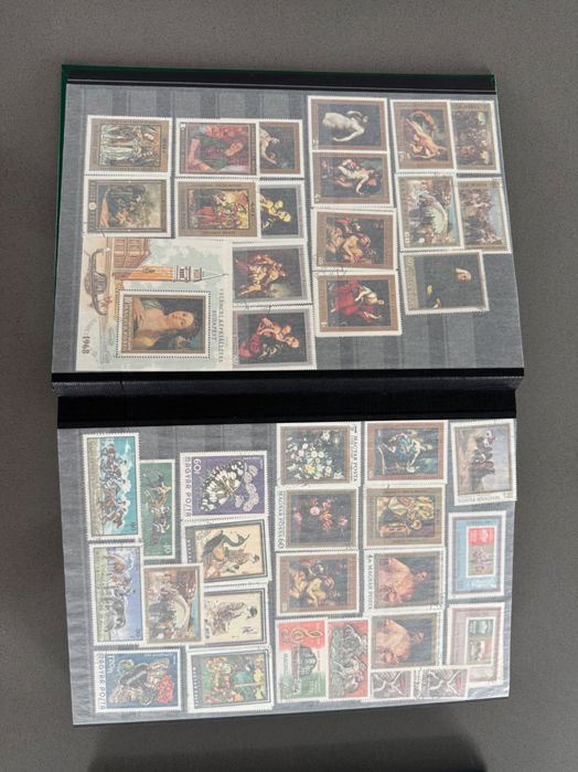 Colecție timbre ~8000buc / 3 clasoare 32 File + Manuale Filatelice