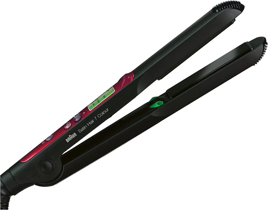 Placă de îndreptat părul BRAUN Satin Hair 7 Colour Saver și IONTEC.