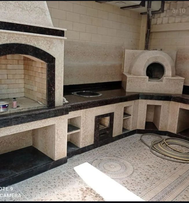 Летняя кухня камин барбекю Ёзги ошхона курамиз