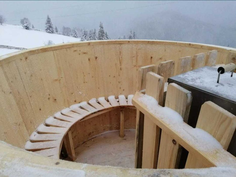 Ciubar din lemn, pentru baie, transport la domiciliu