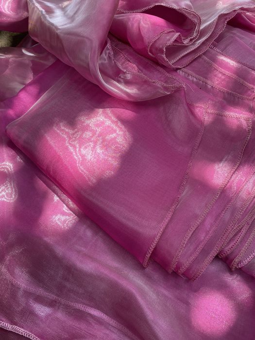 Esarfe roz din organza