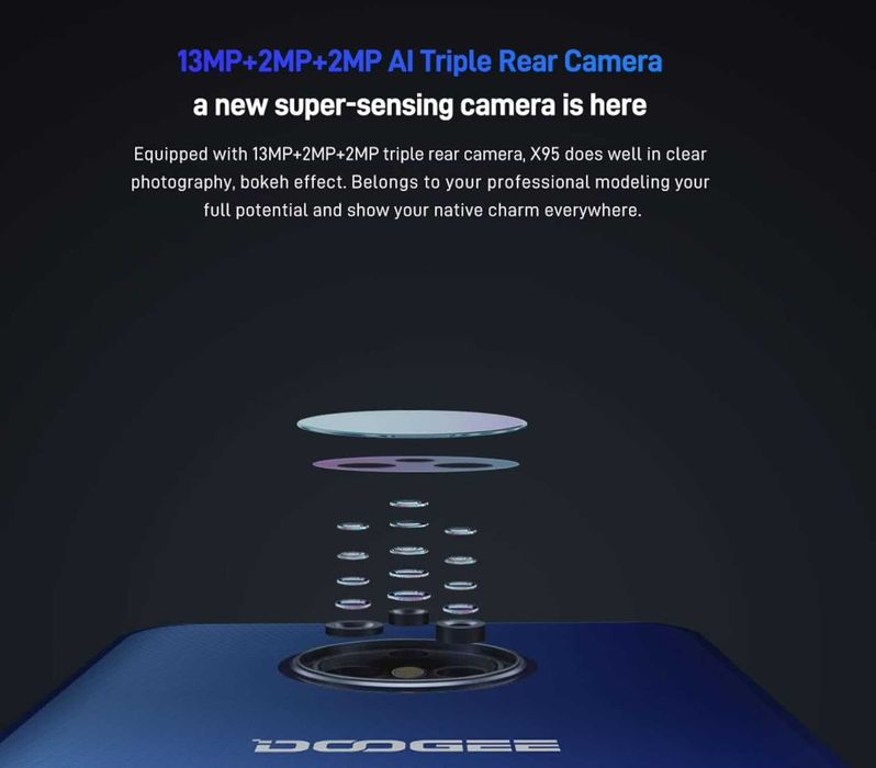 Смартфон DOOGEE X95 - Голям екран и батерия (Чисто нов)
