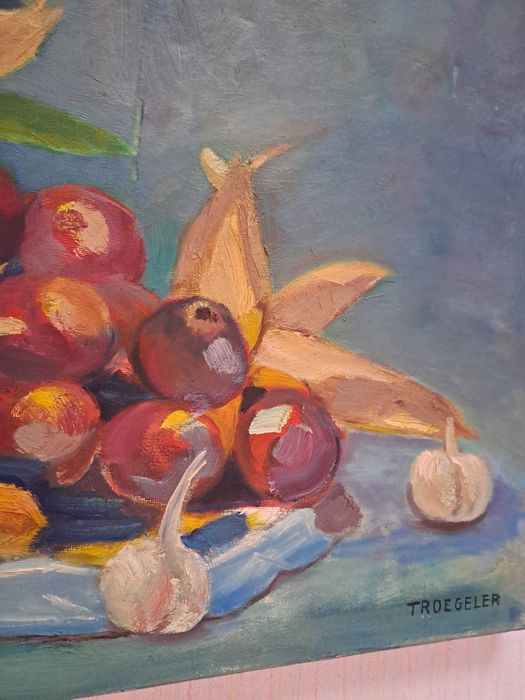 tablou pictura pe panza 55/46 cm semnat