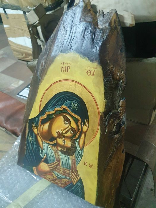 Icoană pictată manual pe lemn, piesă unicat, artist  Zizica Mihai