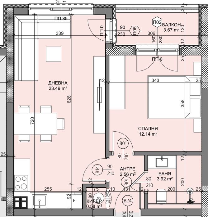 Дава се под наем Двустаен апартамент в Варна, Владислав Варненчик - 65 кв.м за 81600 € - Снимка #1