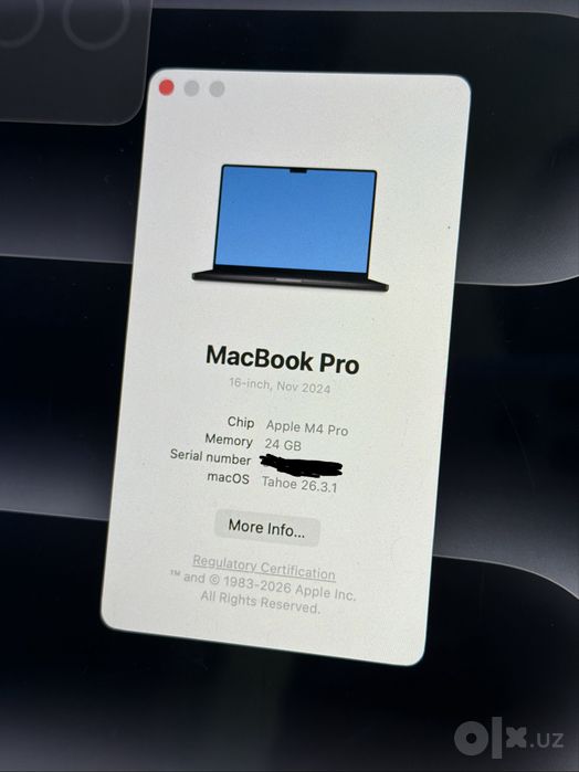 MacBook Pro M4 pro 16 inch 24/512