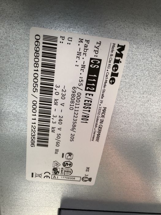 Miele CS 1112 E стъклокерамичен плот ДВОЙКА за вграждане/24 мес гаранция