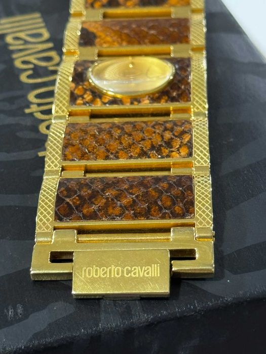 дамски часовник Roberto Cavalli Timewear (Златист / Кожа питон)