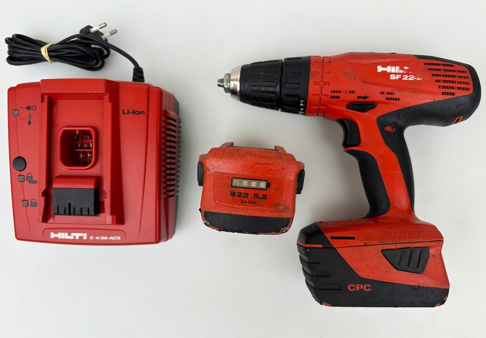 Hilti SF 22-A - Акумулаторен трискоростен винтоверт 2x22V 5.2Ah