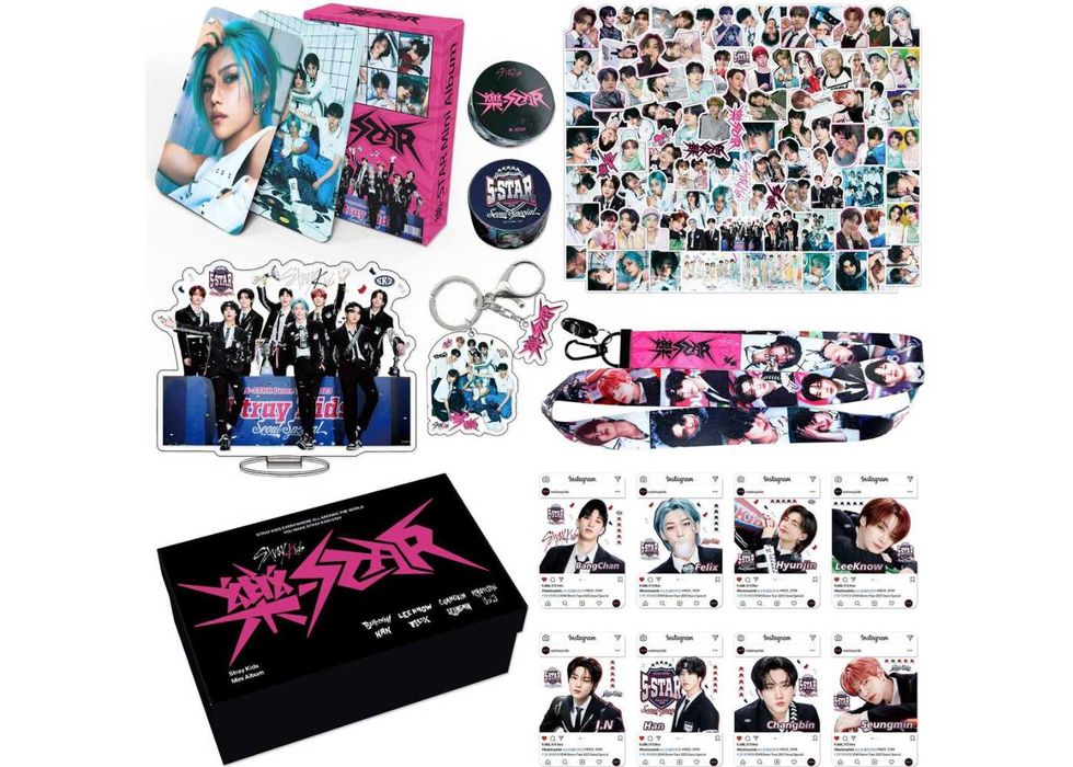Подарочные боксы по корейским группам BLACK PINK, Stray Kids, BTS