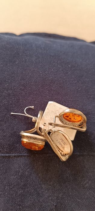 Комплект серебряный,серьги и кольцо