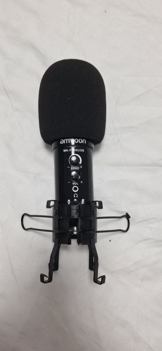 Microfon USB Amoon MK-F400USB + shock mount + burete antifon