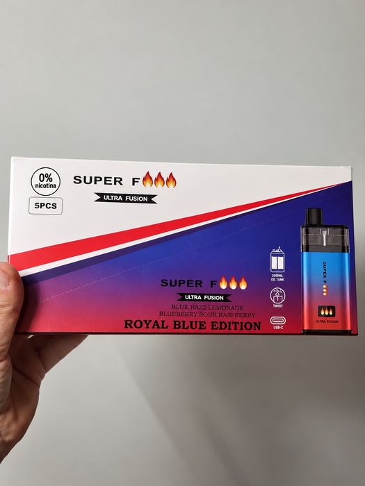 Vape 60.000 Puffs 2 Arome 4 Cartuse Lichid Reincarcabil