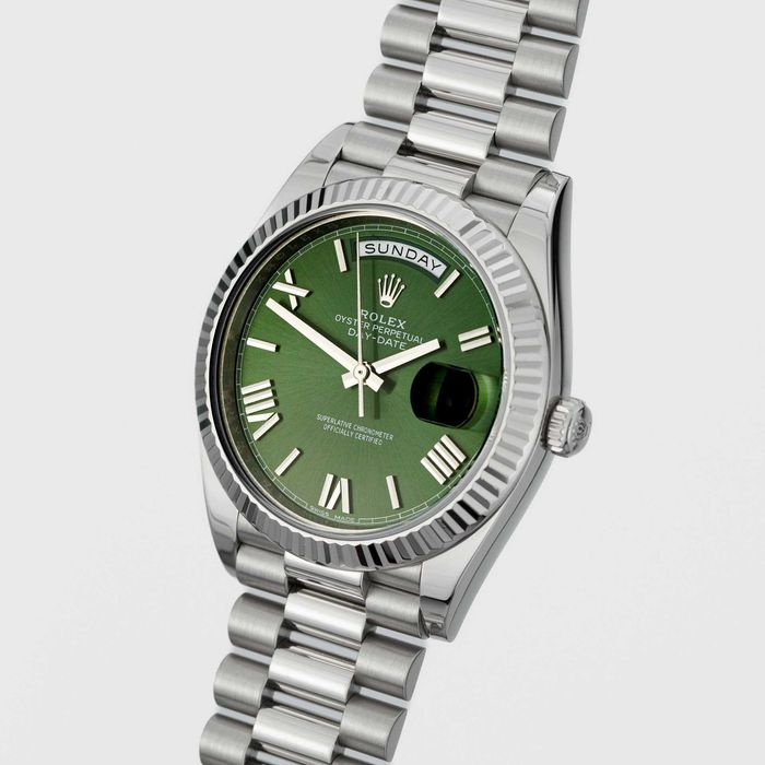 Rolex Day-date “President” Olive Green dial 228239 White gold