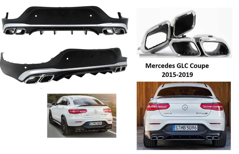 Difuzor Bara Spate+Tipsuri Amg Design Mercedes GLC CoupeC253 2015-2019