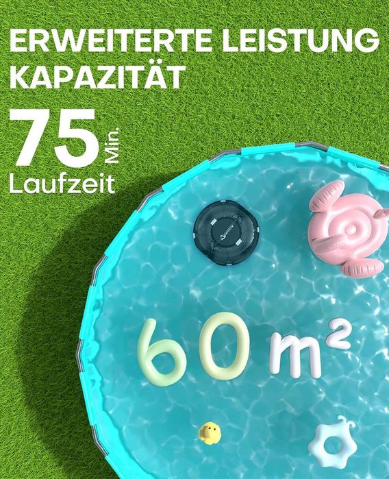 Robot curatare piscina Winny Pool, Cordless, Autonom 75 min