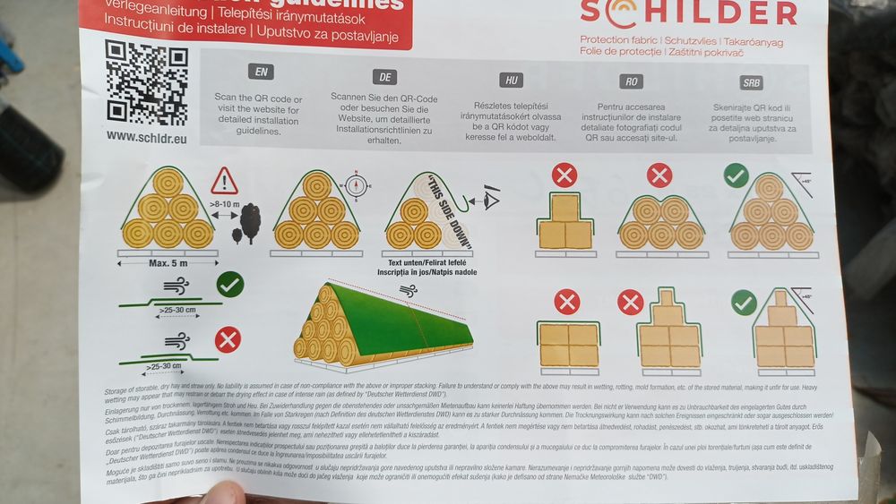 PRELATA BALOTI SPECIALA TIP Pasla Verde Antimucegai Tratata UV!