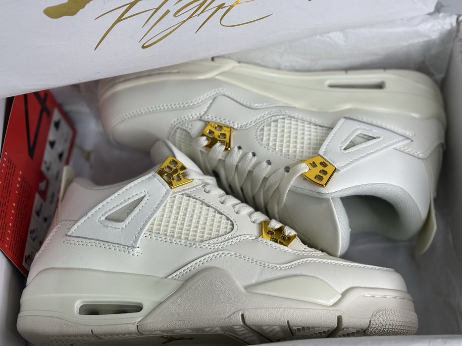 Jordan 4 Retro Sail Metallic Gold 36-38