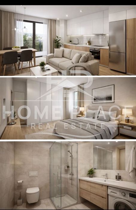 Двустаен апартамент в новострояща се жилищна сграда с модерна архитек