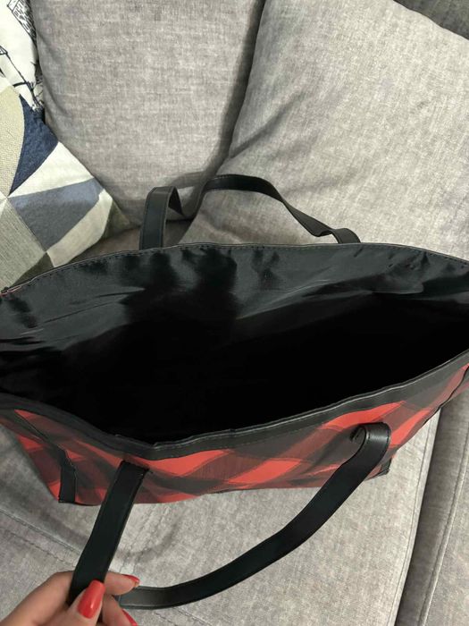 Victoria's Secret Canvas Plaid Tote