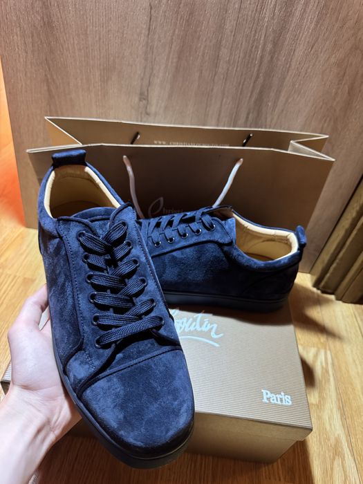 Christian Louboutin low navy blue