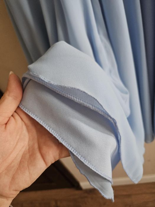 Светло синя официална рокля