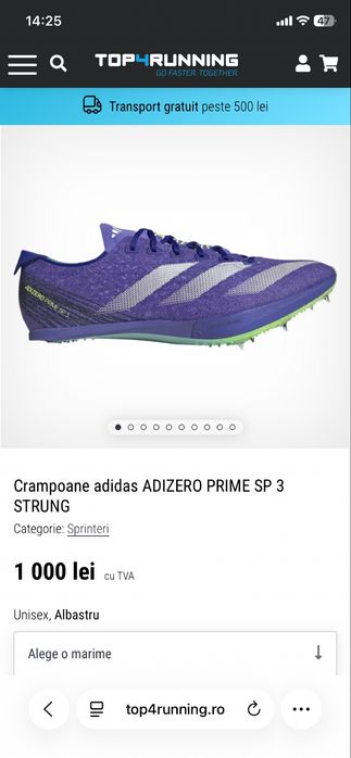 Crampoane adidas ADIZERO PRIME SP 3 STRUNG marimea 42 si 2/3
