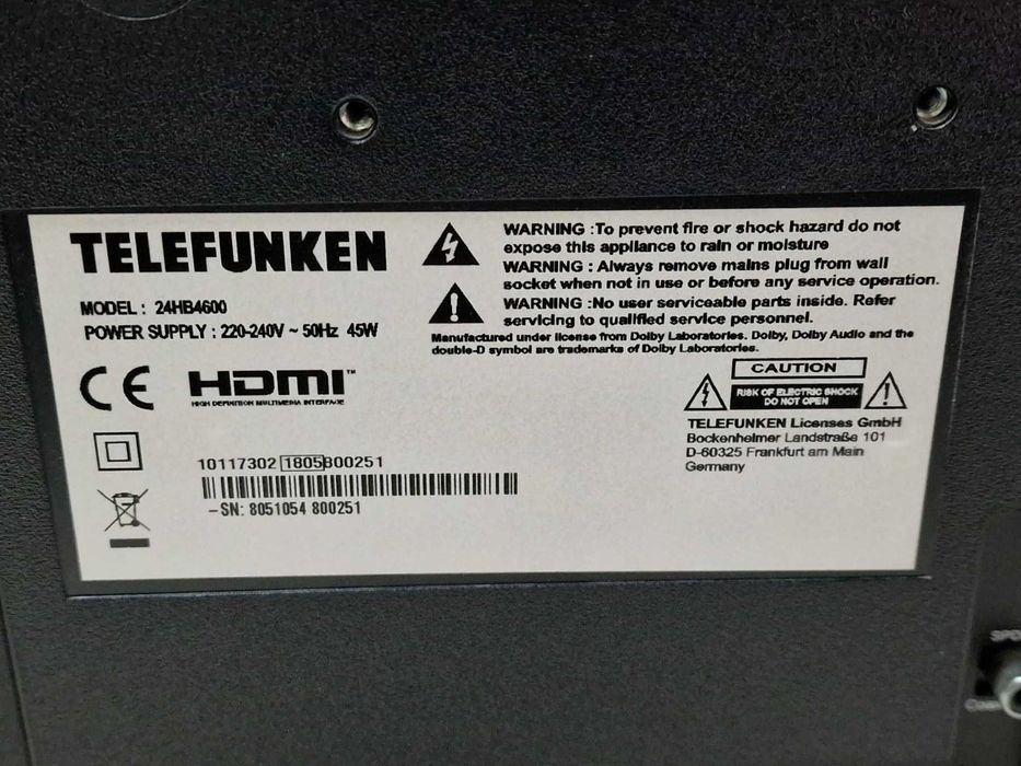 Телевизор Telefunken 24 inch / 24HB4600